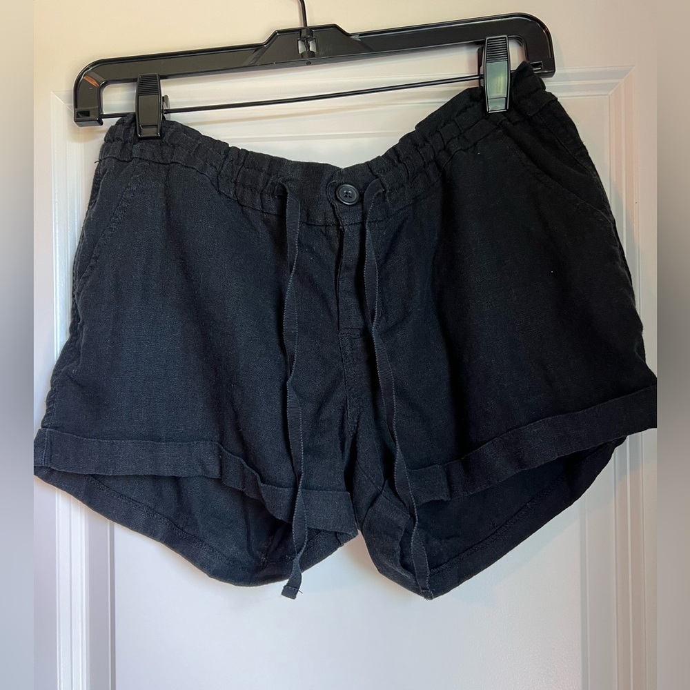Old Navy black linen shorts